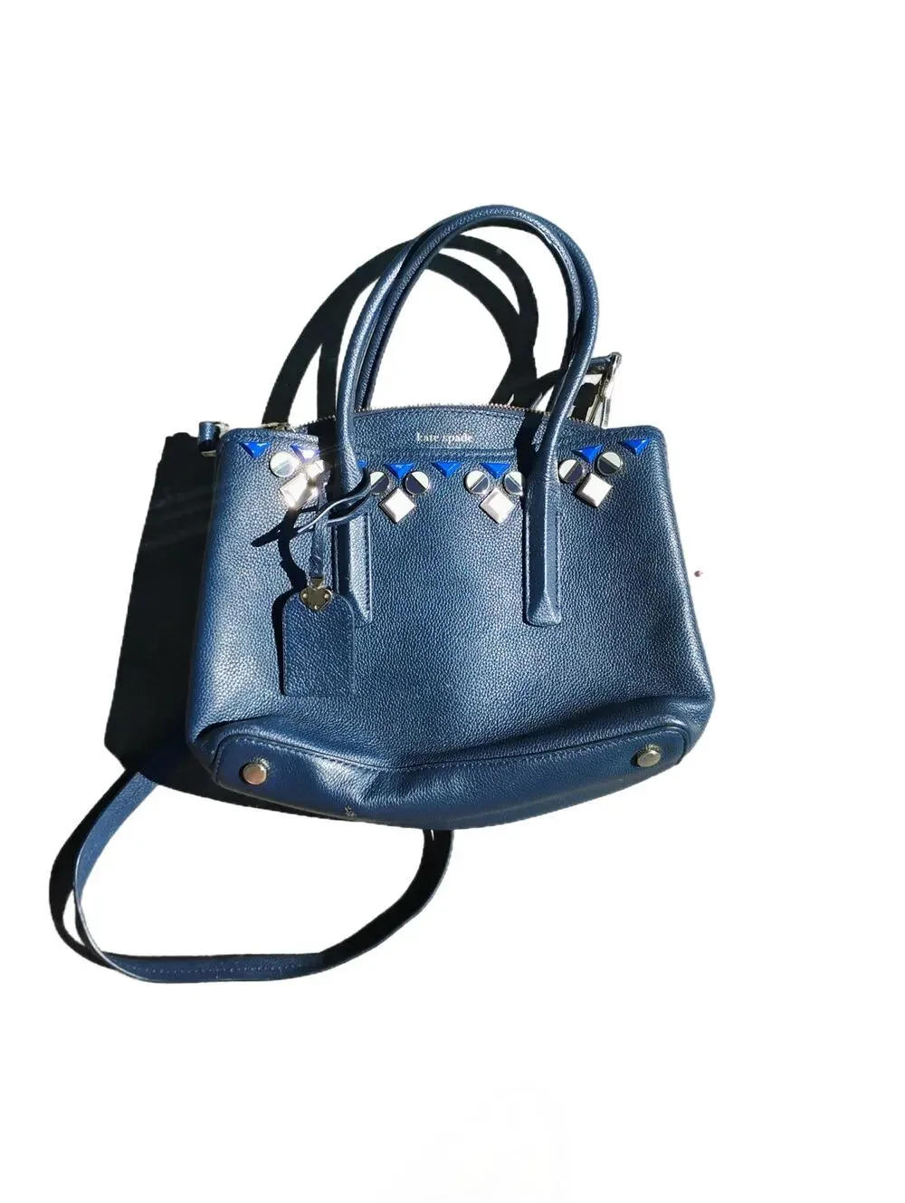 Kate Spade Blue Bedazzled Leather Bag